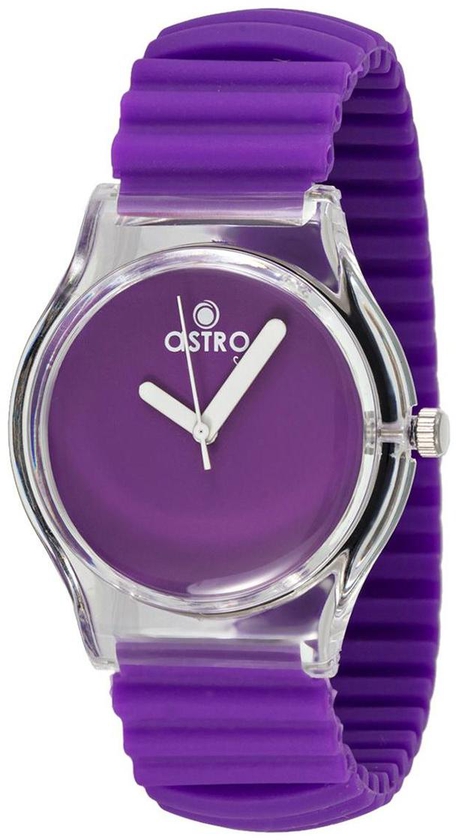 Astro Unisex Purple Dial Silicone Band Analog Quartz Watch