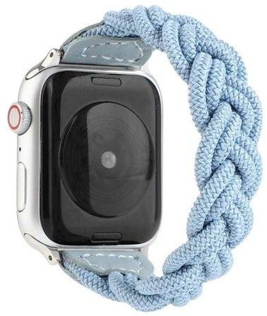 Elastic Woven Band For Apple Watch Series 6/SE/5/4 40mm 3/2/1 38mm Sky Blue