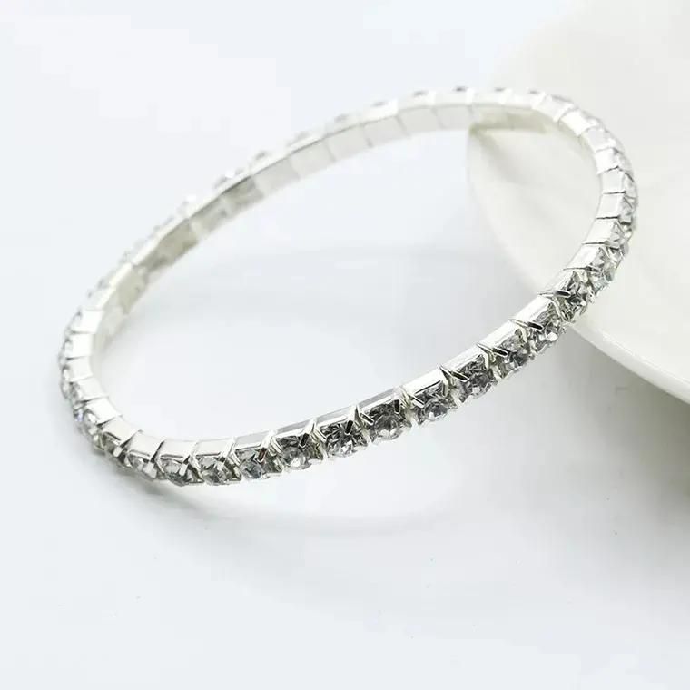Fashion Vintage 1Pcs Women's Noble Exquisite Rhinestone Shining Bracelet Woman Crystal Jewelry