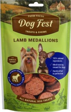 Dog Fest Lamb Medallions For Mini-Dogs Treats - 55g (1.94oz)