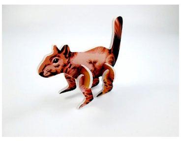 طقم ألغاز ثلاثي الأبعاد بتصميم مكعبات حيوانات صغيرة مكون من 7 قطع