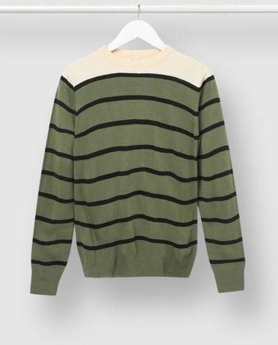 Boy Casual Long Sleeve Sweater Green