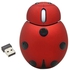 Mini Animal Shape Wireless Mouse with USB Receiver 2.4GHz Cartoon Ladybug Mouse for Most Syst Desktop Laptop Accessories
