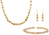10 Karat Gold With Pearls Strand Jewellery Set
