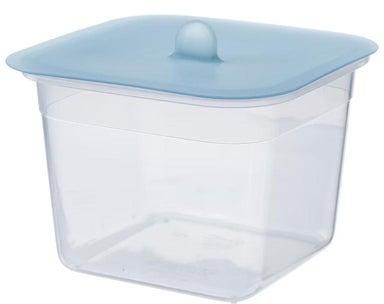 Plastic food container square with silicone lid
