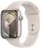 Apple Watch Series 9 GPS, Starlight Aluminium Case with Starlight Sport Band, 41 mm, M/L, MR8U3QA/A