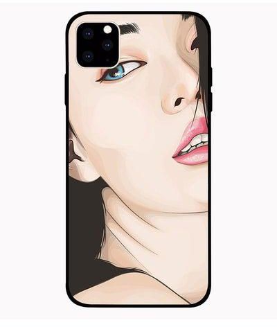 Protective Case Cover For Apple iPhone 11 Cute Lady