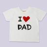 Limited Edition I Love Dad White T-Shirt for Kids
