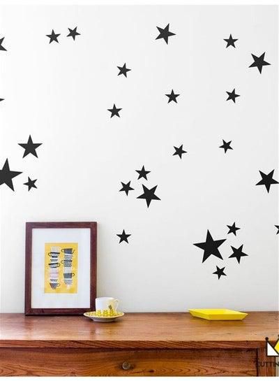 Star Themed Wall Sticker Black 60x90cm