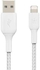 Belkin boost charge Braided Lightning to USB-A Cable, White- 2M