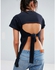 ASOS T-Shirt with Open Back Charcoal