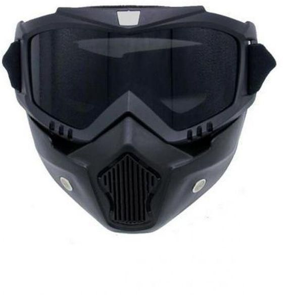 Full Face Mask For Motorcycle - Black