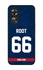 Rugged Black Edge Case for Oppo A97, Slim fit Soft Case Flexible Rubber Edges Anti Drop TPU Gel Thin Cover - Player Name - Joe Root, Jersey Number- 66