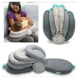 Adjustable Nursing Pillow For Perfect Latch - Gray Gray as picture