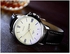 Yazole Men Luxury Stainless Steel Quartz Military Sport Leather Band Dial Wrist Watch