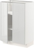 METOD Base cabinet with shelves/2 doors - white/Ringhult light grey 60x37 cm