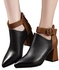 Patchwork Ankle Boots Black/Brown