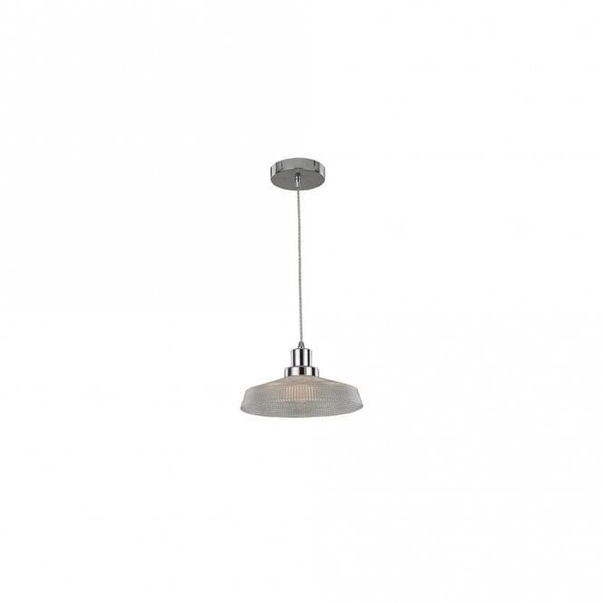 Franklite Concept Traditional Ceiling Pendant Clear Textured Glass