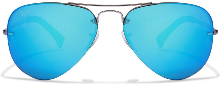 Ray Ban Aviator Sunglasses for Unisex - Blue Mirror Lens, RB3449-004/55