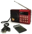 Joc portable digital radio with mp3 player- red