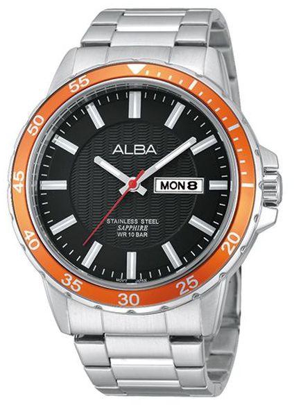 Alba Men's Hand Watch Stainless Steel Band Black Dial AV3129X1