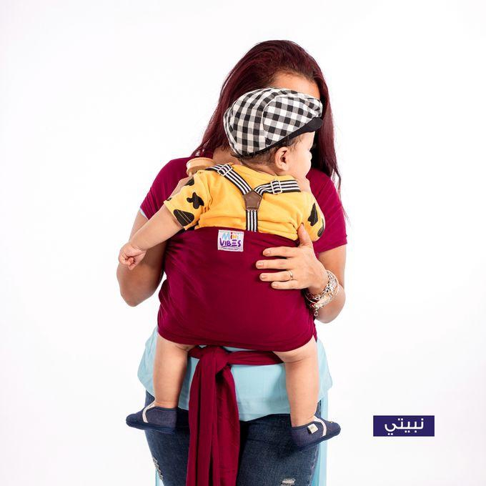Mini vibes Wrap Baby Carrier Up To 15 Kg- 100% Cotton - Red