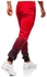 Casual Men Gradient Color Drawstring Sports Jogger Pants Trousers Sweatpants Red
