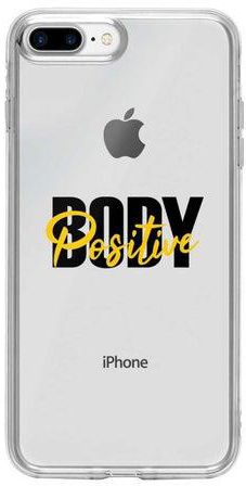 Classic Clear Series Body Positive Printed Case Cover For Apple iPhone 7 Plus Clear/Black/Yellow