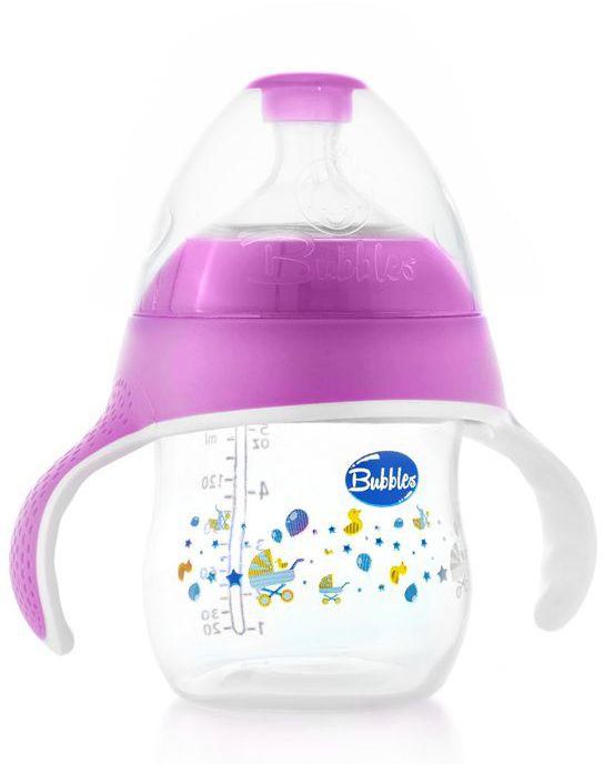Bubbles Natural Feeding Bottle 150ml With Hand (rose)