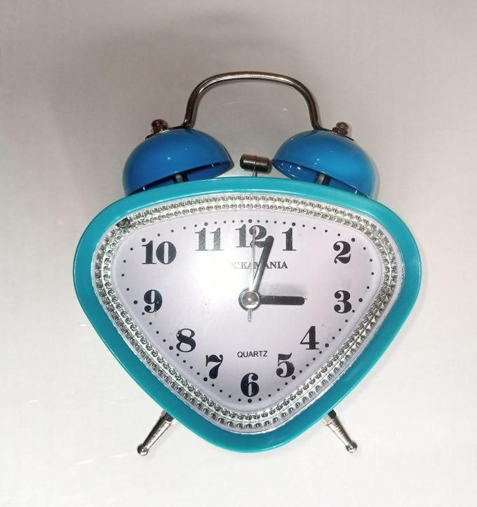 Clockamania Triangular Bell Alarm Clock - Blue