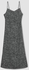 Defacto A-Line Strap Patterned Midi Short Sleeve Dress