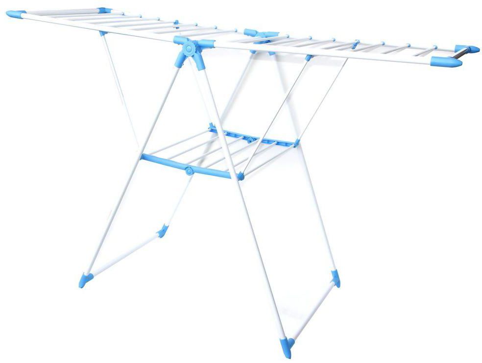 In-house Indoor And Outdoor Foldable Cloth Dryer, White/Blue [cd-1230]