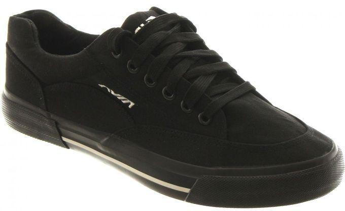 AVIA Lace Up Solid Casual Sneakers - Black