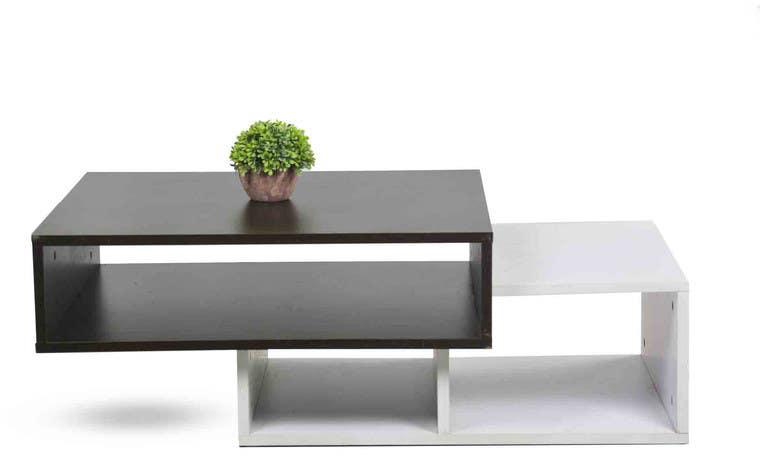 Get MDF Wood TV Table, 100×37×60 - White Black with best offers | Raneen.com