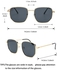 SHEIN Sunglasses Geometric Frame Black Tone