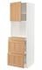 METOD / MAXIMERA خزانة عالية لميكروويف وباب/3 أدرا, أبيض/Lerhyttan صباغ أسود, ‎60x60x200 سم‏ - IKEA