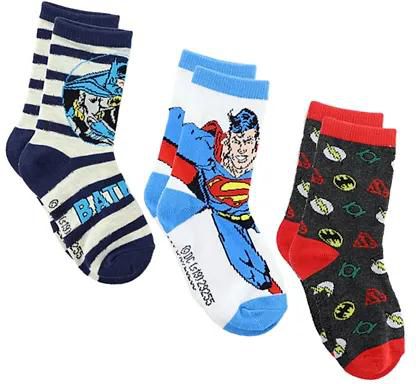 DC Comics Super Hero Justice Leauge Pack of 3 Kids Socks - Multicolour