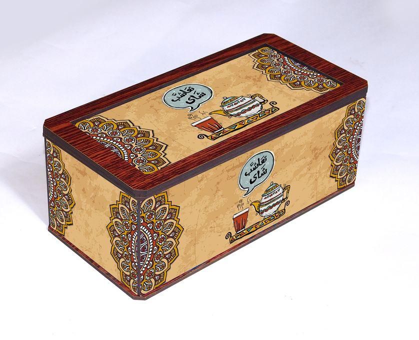 Wooden Tea Box - 20 X 10 X 8 Cm