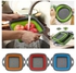 2-Piece Foldable Fruit Vegetable Washing Drain Basket Set Orange 30.00x4.00x23.00centimeter