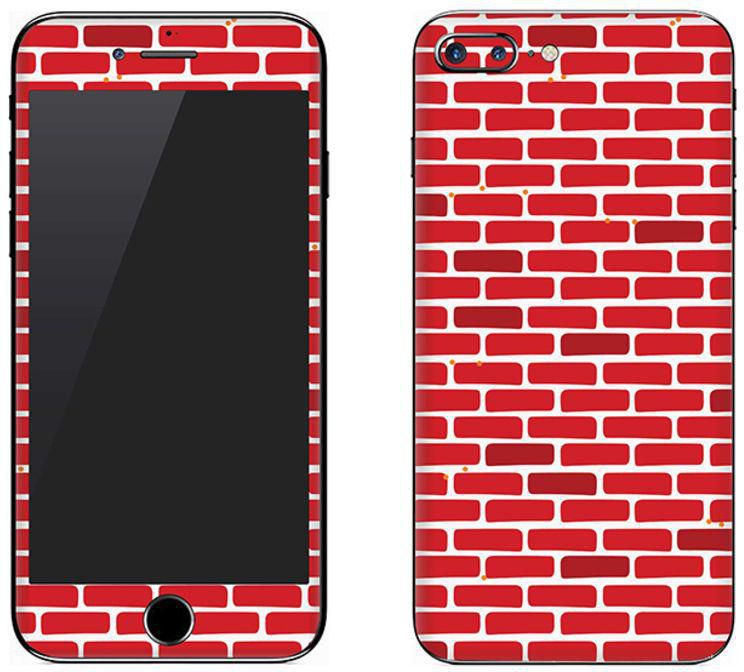 Vinyl Skin Decal For Apple iPhone 8 Plus Red bricks wall