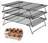 1pc 3 Layers Stackable Cooling Rack Metal Cake Cookie Biscuits Bread Cooling Rack Net Mat Holder Dry Cooler for Cooking