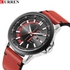 Curren 8307 Male Quartz Watch Red Calendar Display Casual Business Wristwatch For Men