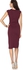 Diva London Cut Out Double Split Fitted Dress for Women, Large - Wine Red
