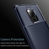 Huawei Mate 20 X Remson Carbon Fiber Texture Shock Absorption Soft TPU Back Case Cover - Blue