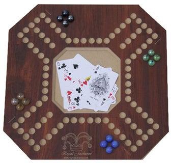 Royal Jackaroo Board And Card Games Set With 16 Marble Stones Durable Sturdy