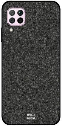 Skin Case Cover -for Huawei Nova 7i Black Grey Leather Pattern Black Grey Leather Pattern