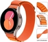 Tentech Nylon Watch Band For Samsung Galaxy Watch 6 / 5 / 4 Bands 40mm 44mm/Watch 5 Pro Band 45mm/Watch 4 / 6 Classic Bands 42mm 43mm 46mm 47mm, Alpine Loop Woven Sport Strap - Orange