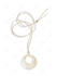Shell Faux Pearl Circle Pendant Necklace