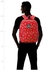 Cubs Polyester Frog Pattern Zip-Around Front-Pocket Unisex School Backpack with Adjustable Shoulder Strap - Red & Green