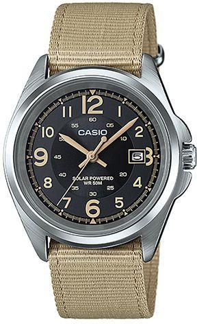 Casio MTP-S101-1BVDF Fabric Band Mens Watch Black Dial